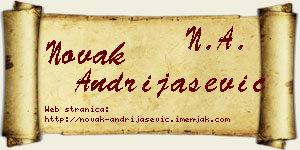 Novak Andrijašević vizit kartica